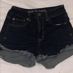 High waisted jeans shorts